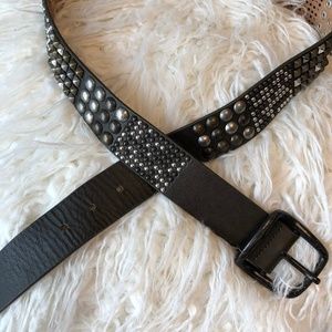 Per Se (XL)Edgy Brn Real Leather Stud Wide Belt!